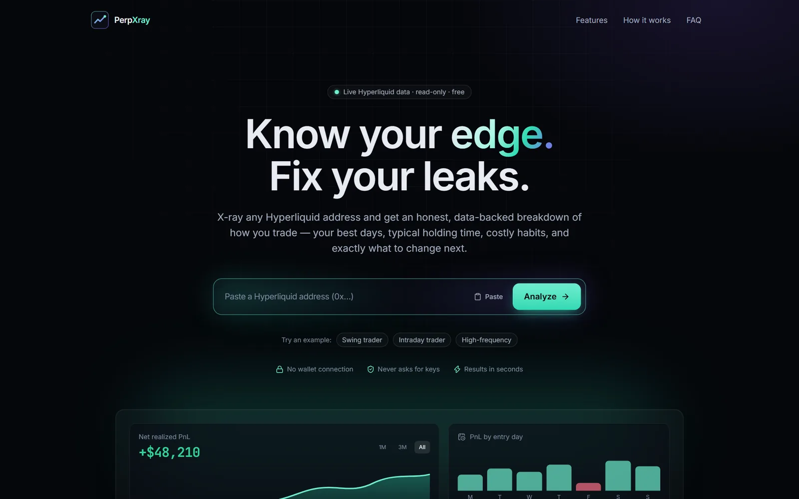 PerpXray landing page